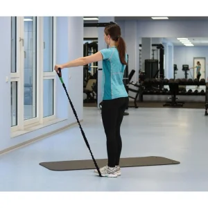 Togu Fitnessband Theragym Tube, 1,2m, Mittlerer Widerstand, Schwarz/grün, Mit Griffen 13