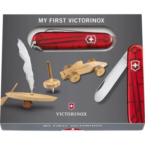 Victorinox Taschenmesser My First H, 0.2373.T, Für Kinder, Rot Transparent, 9 Funktionen 4