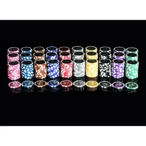 Nexos Pokerchips OCEAN-CHAMPION-CHIP, 50 Stück, Laserchips, Metallkern, 12g, Ø 4cm, Blau, Wert 10 11
