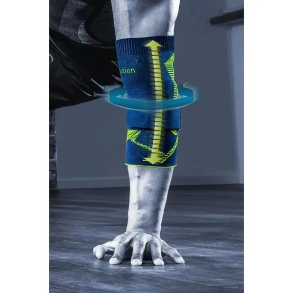 Medi Ellenbogenbandage Epicomed E+motion, Für Links & Rechts, Merino, Blau/grün, Größe III 5