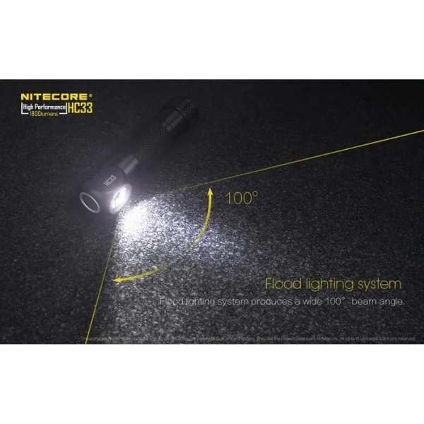 Nitecore Stirnlampe HC33 LED, 1800 Lumen, Akku, Wasserdicht 4