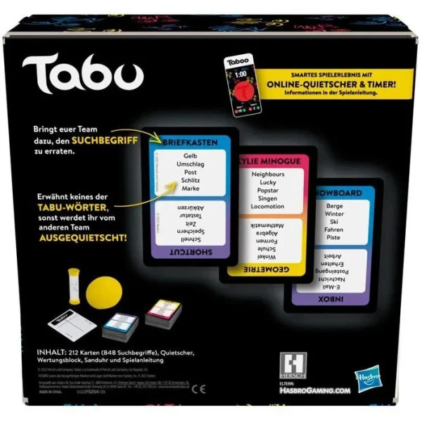 Hasbro Kartenspiel A4626 Tabu, Ab 13 Jahre, Ab 4 Spieler 4