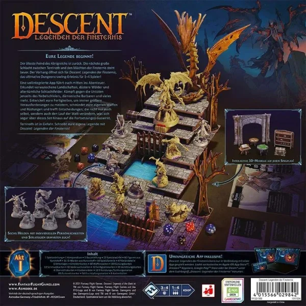 Asmodee Brettspiel FFGD1500 Descent, Legenden Der Finsternis, Ab 14 Jahre, 1-4 Spieler 5