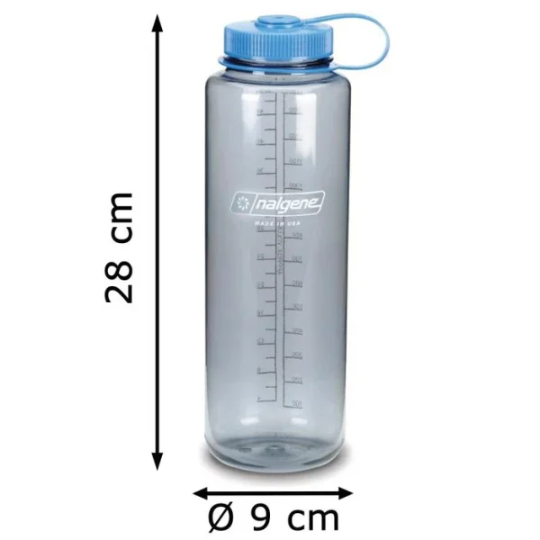 Nalgene Trinkflasche Everyday Weithals Silo 076259, 1,5 L, Kunststoff, Grau 3