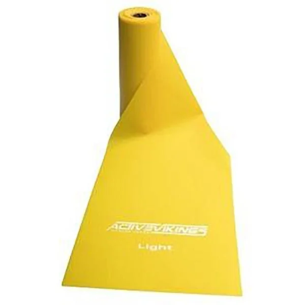 ActiveVikings Fitnessband Flatbands 6m, Leichter Widerstand, Gelb 1