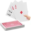 Relaxdays Spielkarten 10023627, Jumbo Pokerkarten, 54 XXL-Karten, Plastik, Anglo-Amerikanisches Bild 28
