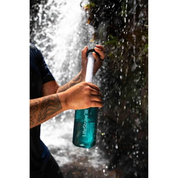 LifeStraw Trinkflasche Go Dark Teal, 1 L, Kunststoff, Türkis, Mit Wasserfilter 3