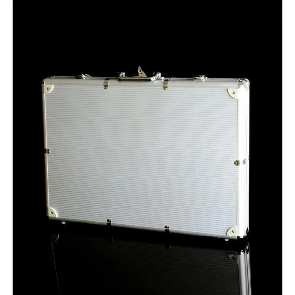 Nexos Pokerkoffer FP32516, 1000 Chips, Aluminium-Koffer, 3 Decks, Dealer Button, Würfel 4