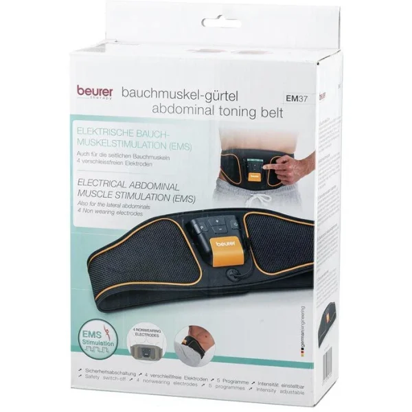 Beurer Bauchmuskelgürtel EM 37 EMS, Muskelstimulator, 4 Elektroden 5