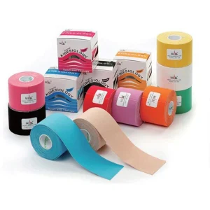 Nasara Kinesio-Tape Original, Schwarz, 5m X 5cm, Wasserfest, Elastisch 15
