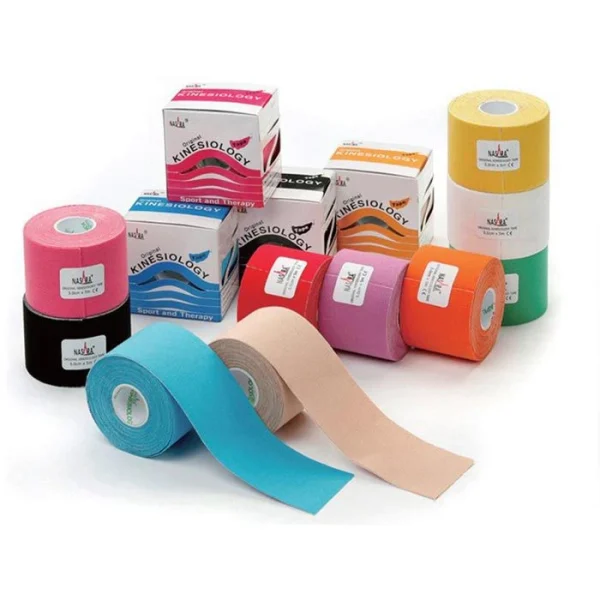 Nasara Kinesio-Tape Original, Schwarz, 5m X 5cm, Wasserfest, Elastisch 6
