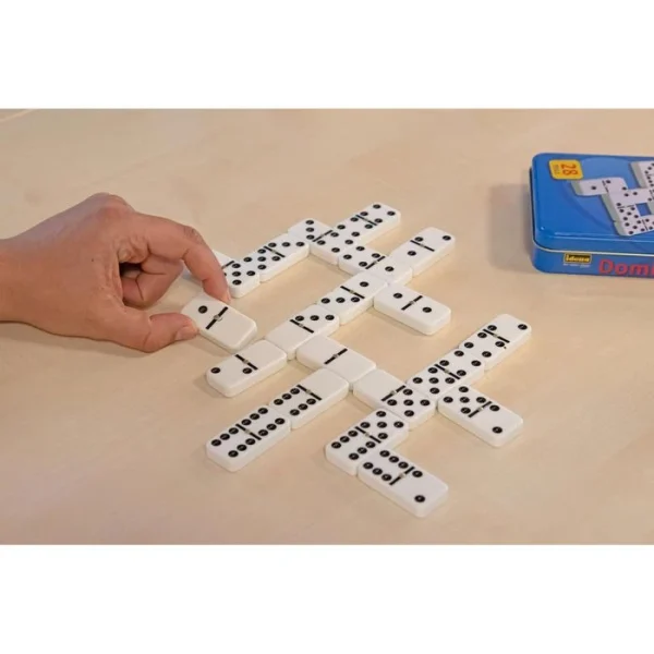 Idena Kartenspiel 6050012 Domino, In Metalldose, Ab 6 Jahre, 2-6 Spieler 7