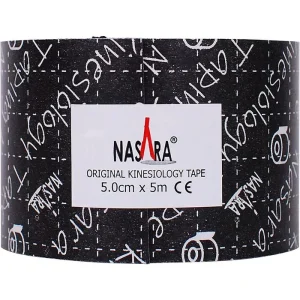 Nasara Kinesio-Tape Original, Schwarz, 5m X 5cm, Wasserfest, Elastisch 9